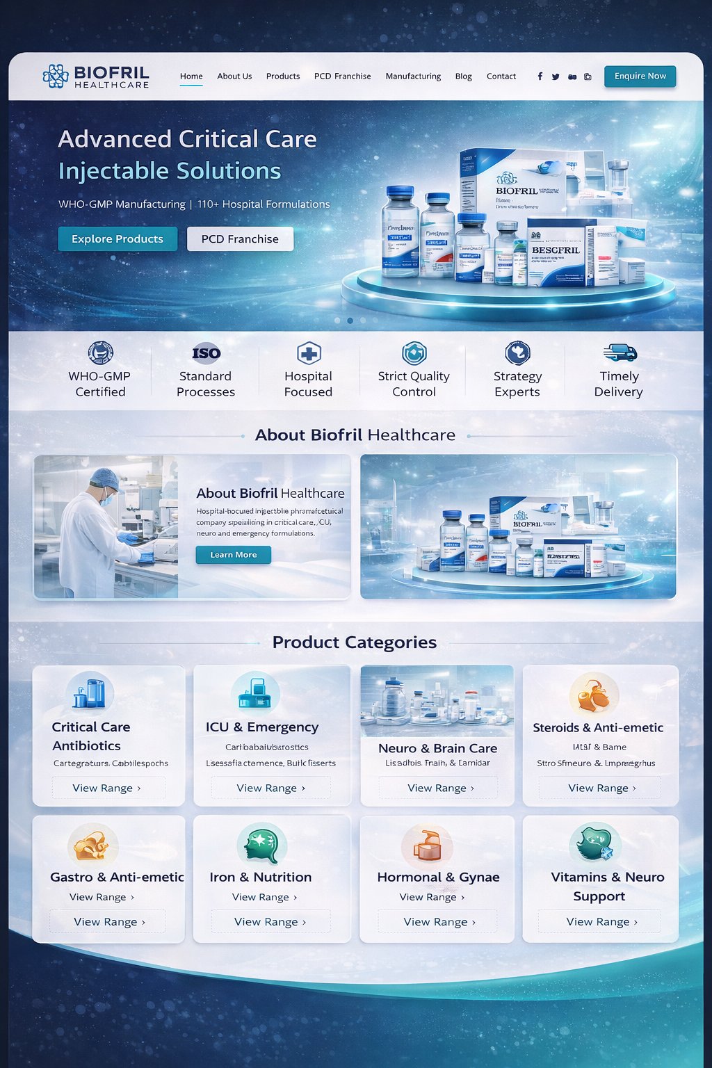 BIOFRIL Critical Care Injectable Range