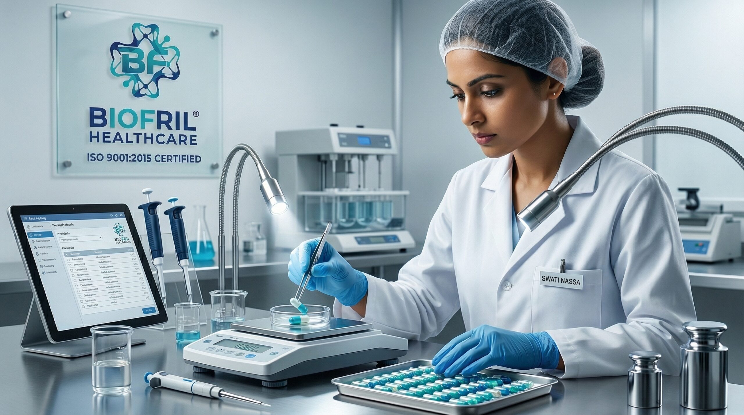 ISO-certified quality control lab at Biofril Healthcare GMP certified plant, Nalagarh