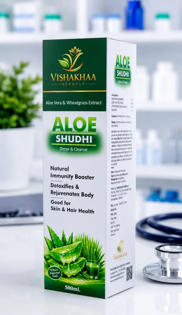 ALOE SHUDHI — Aloe Vera & Wheatgrass Health Juice | Vishakhaa Herbals by Biofril