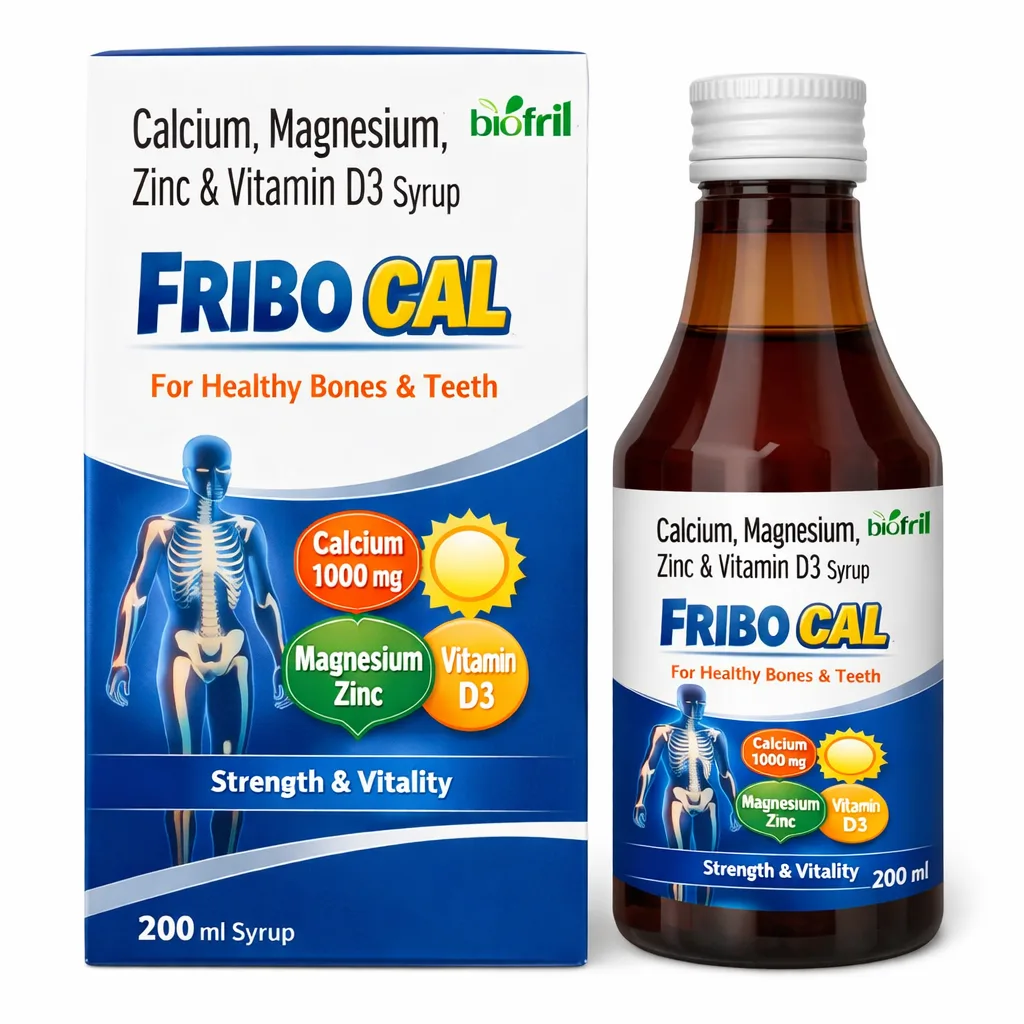 FRIBOCAL-F — Calcium, Magnesium, Zinc & Vitamin D3 Syrup | Biofril Nutraceuticals