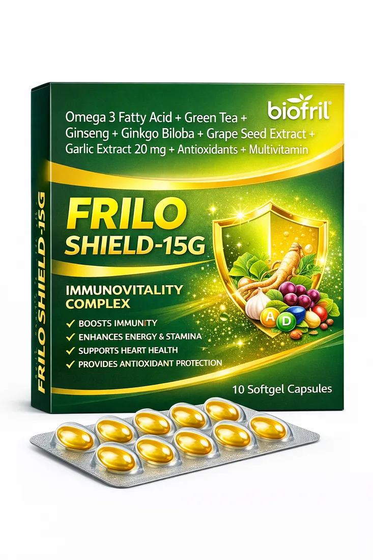 FRILOSHIELD — Omega-3 + Antioxidant + Multivitamin Softgels | Biofril Nutraceuticals