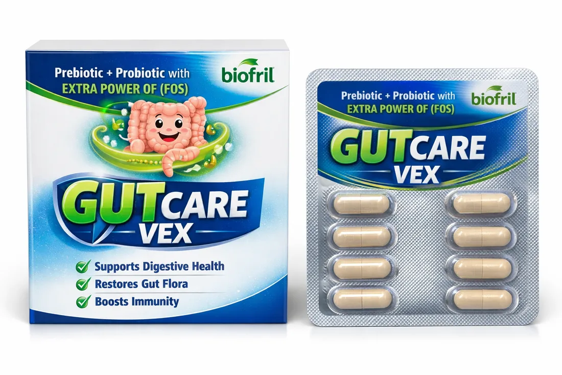 GUTCARE VEX — Prebiotic + Probiotic with FOS | Biofril Nutraceuticals
